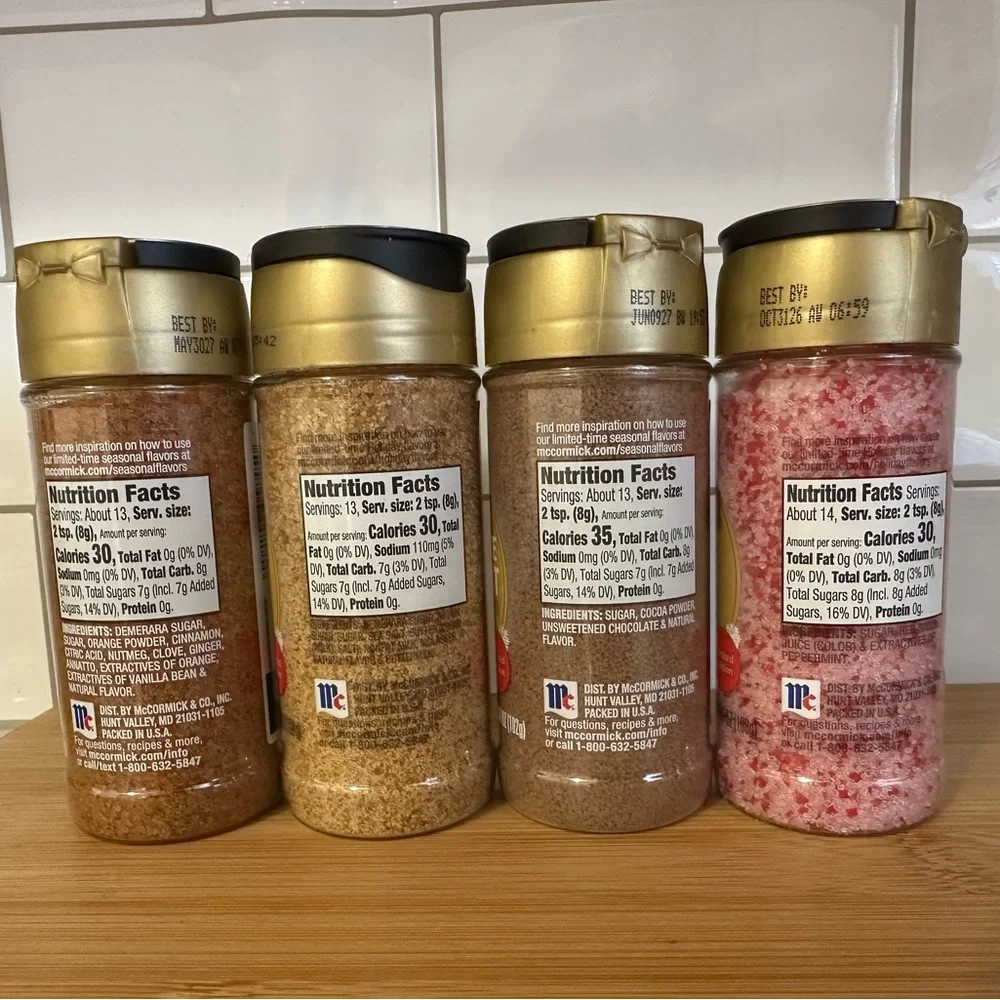 McCormick Winter Finishing Sugars‎ Lot Of 4 2025 New Limited Edition Holiday